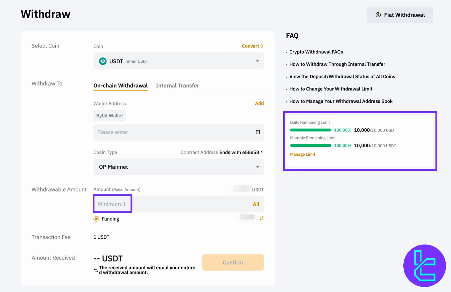 Bybit Crypto Withdrawal