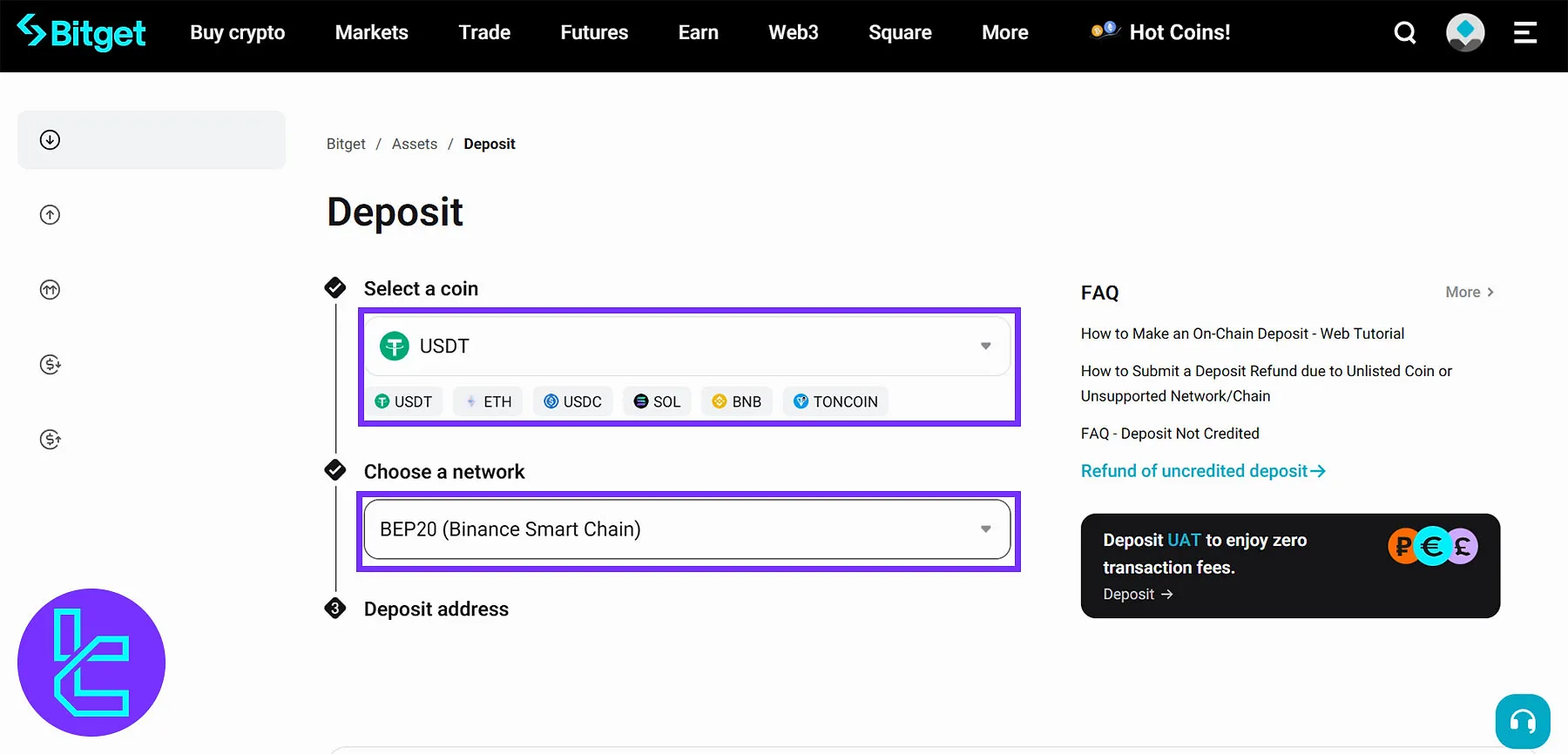 Bitget Deposit Form