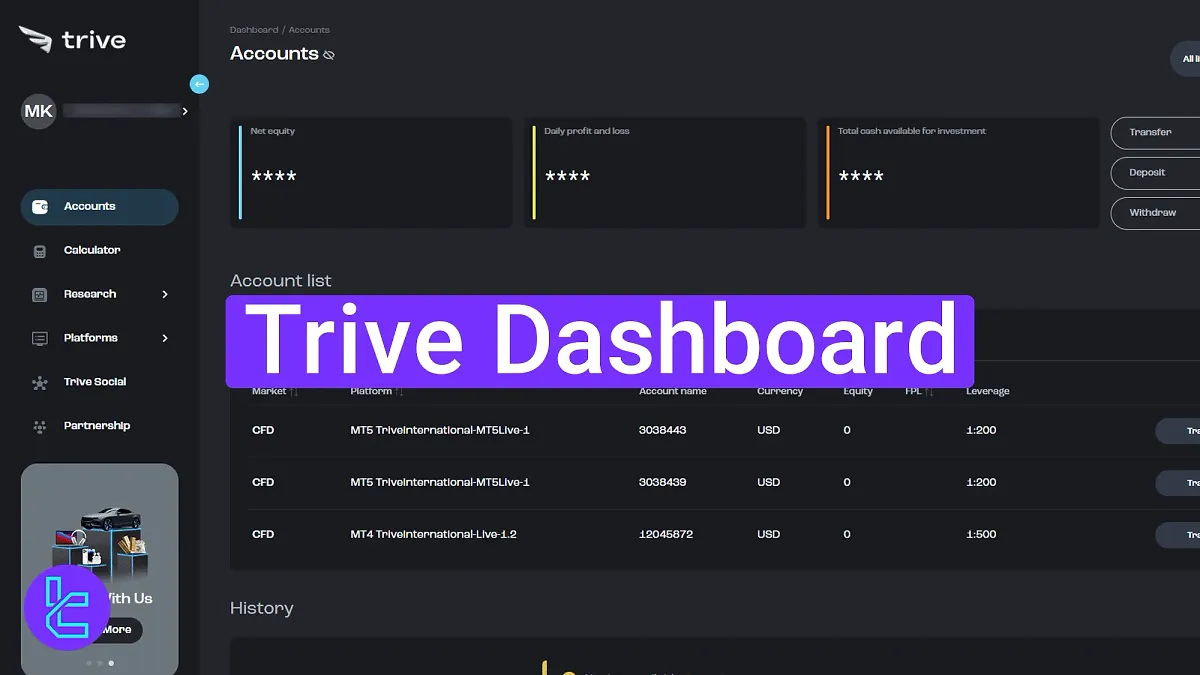 Trive Dashboard 2025 [Accounts, Tools, Funding, and Research]