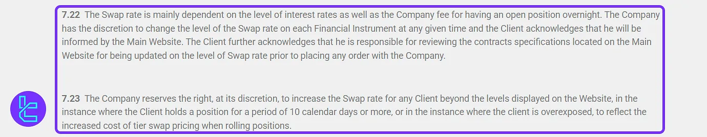 FXCess swap fee