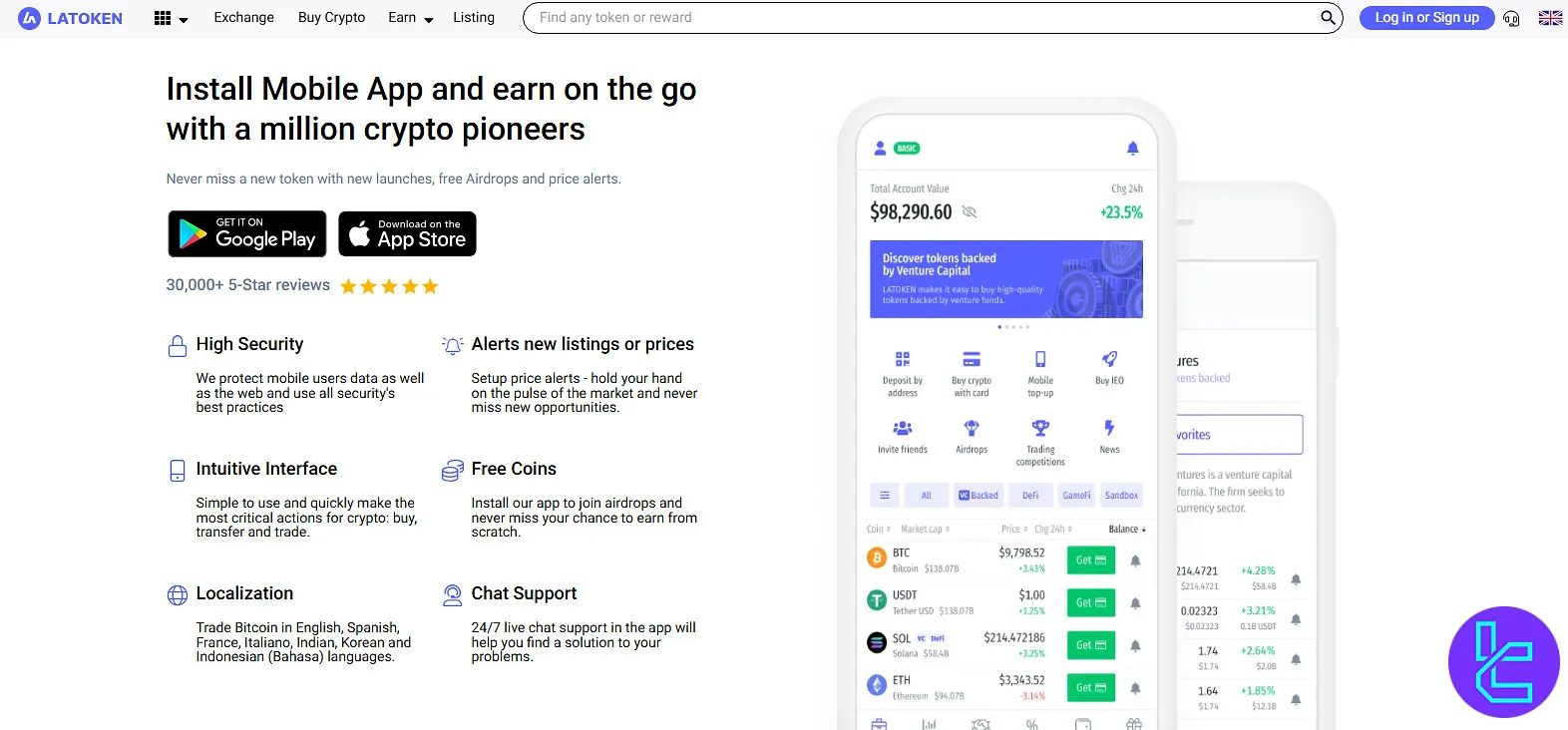 LATOKEN mobile app