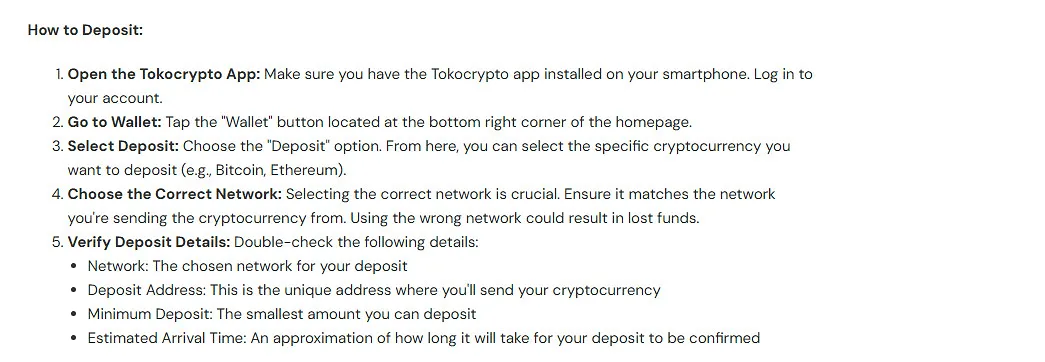 Tokocrypto deposit