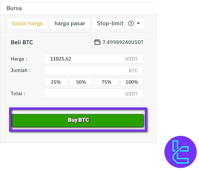 Tokocrypto buy trade