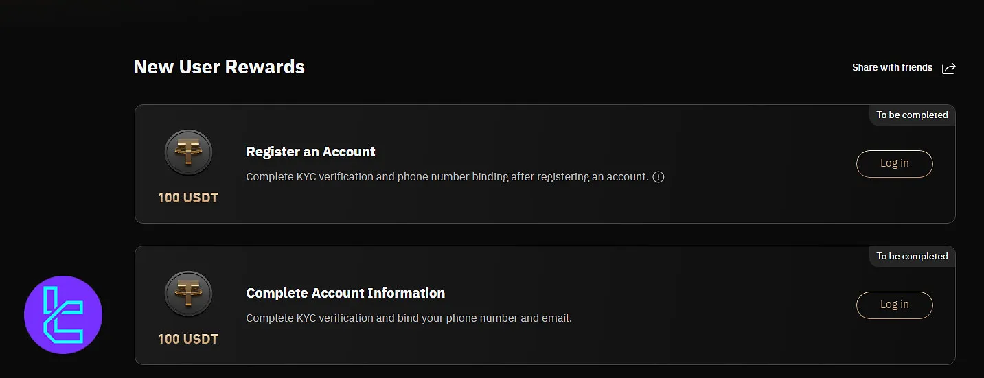 KCEX Sign-up bonus