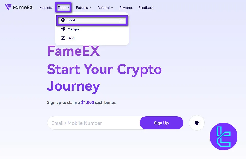 How to reach FameEX spot trading