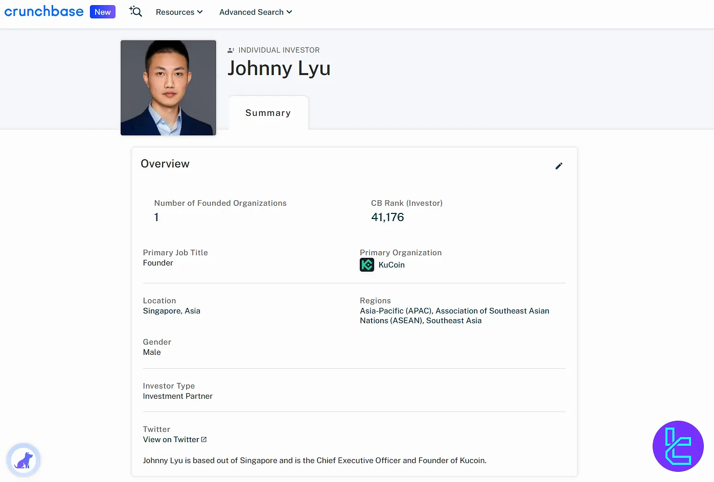 Kucoin's CEO Crunchbase