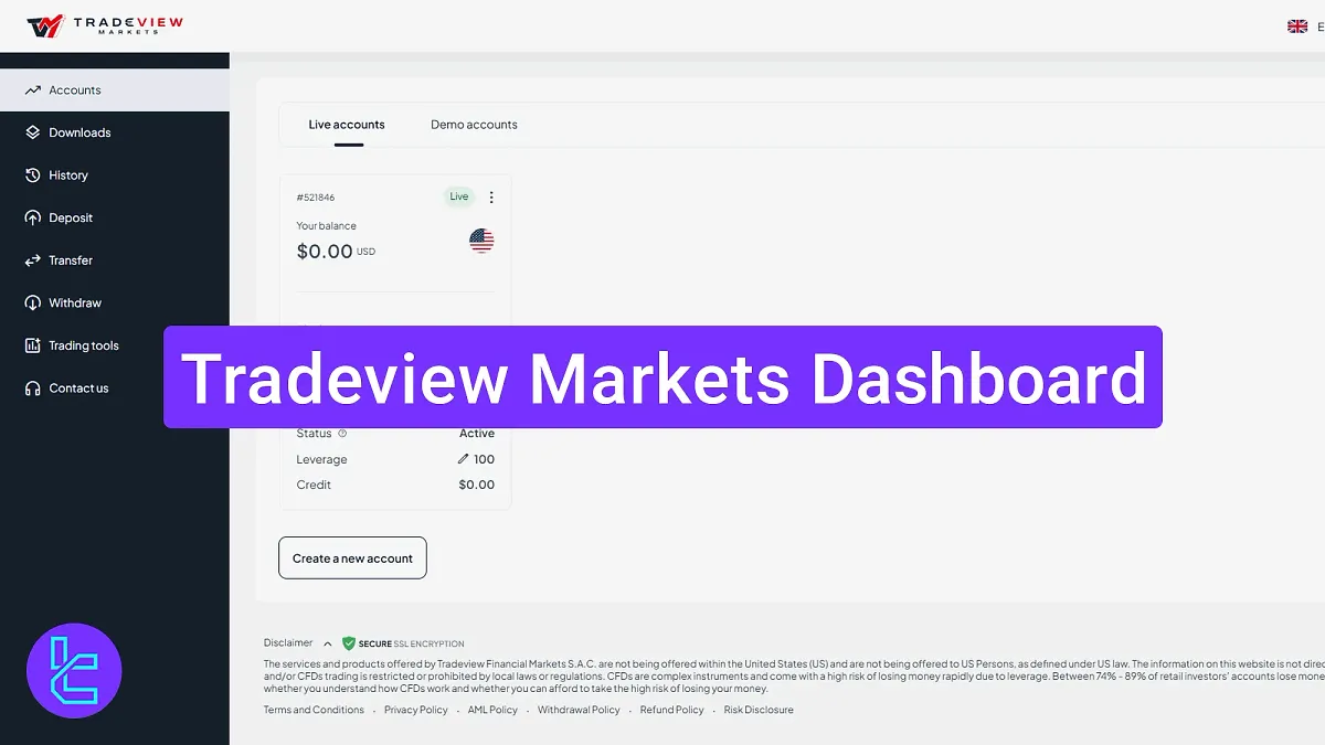 Tradeview Markets Dashboard 2025 [Settings, Accounts, Transactions, and More]