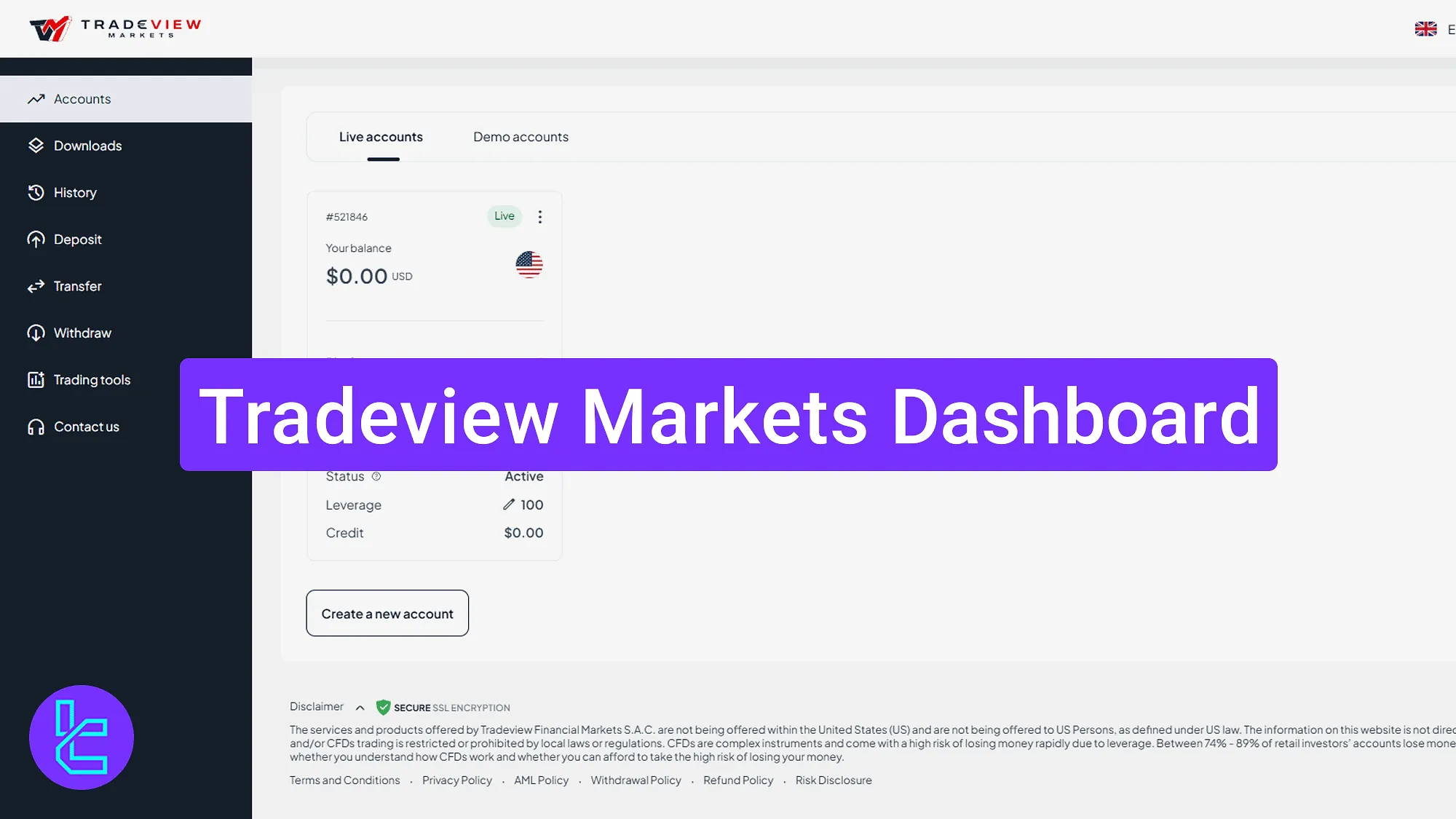 Tradeview Markets Dashboard 2025 [Settings, Accounts, Transactions, and More]