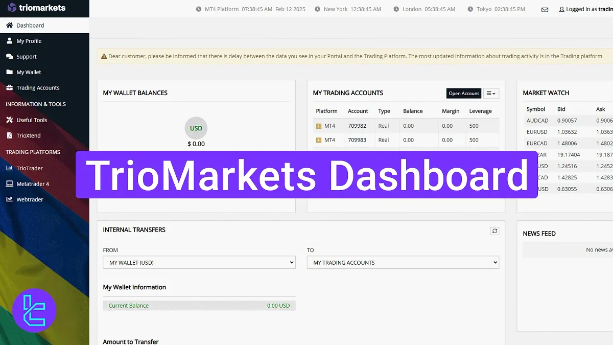 TrioMarkets Dashboard 2025 [Profile, Wallet, Accounts, and More]