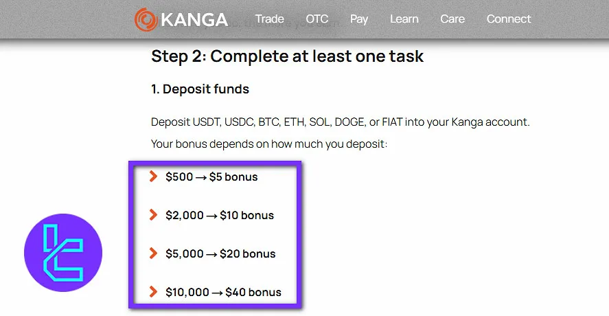 Kanga deposit bonus