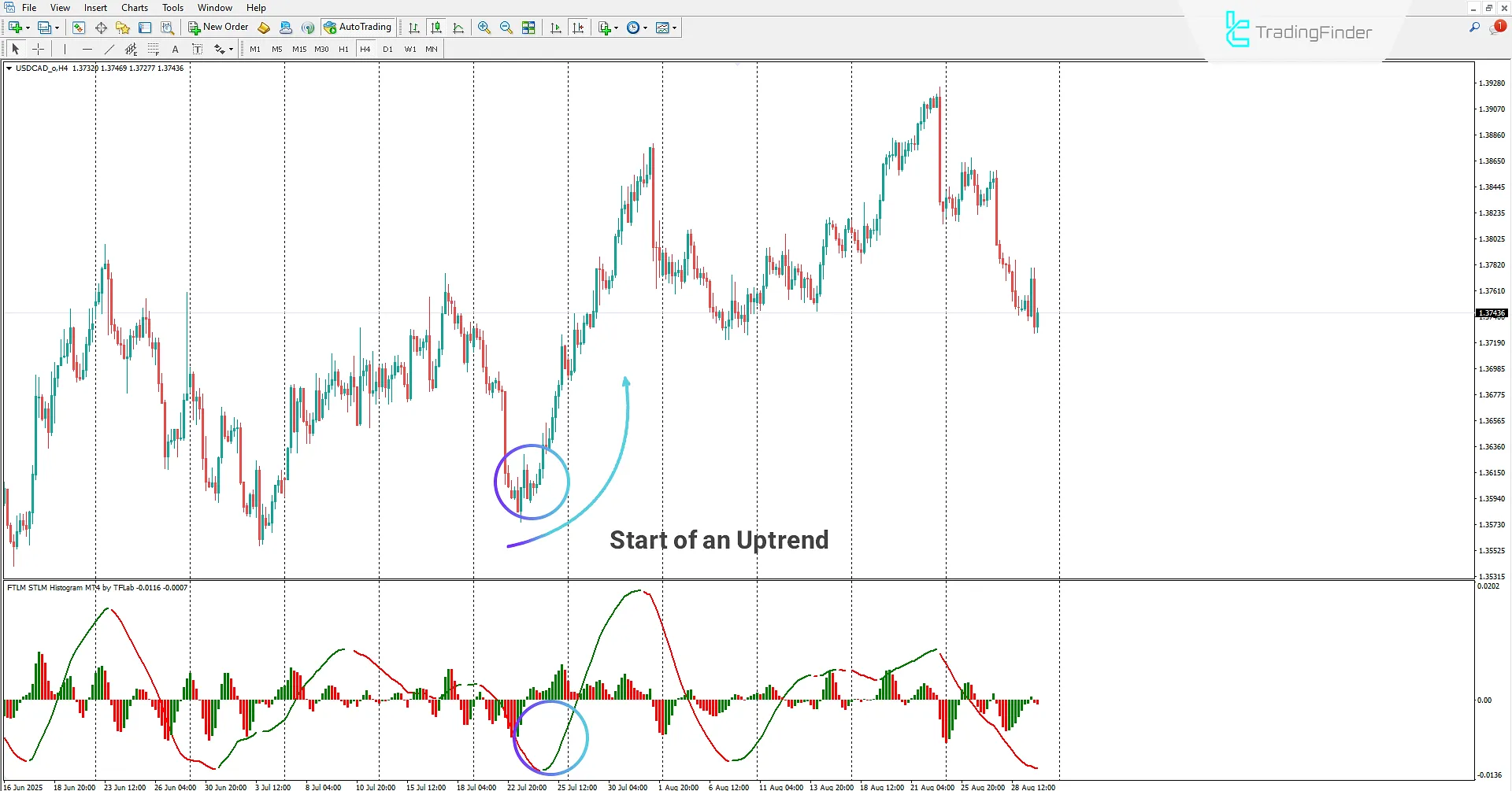 FTLM STLM Histogram Indicator in MetaTrader 4 Download 1