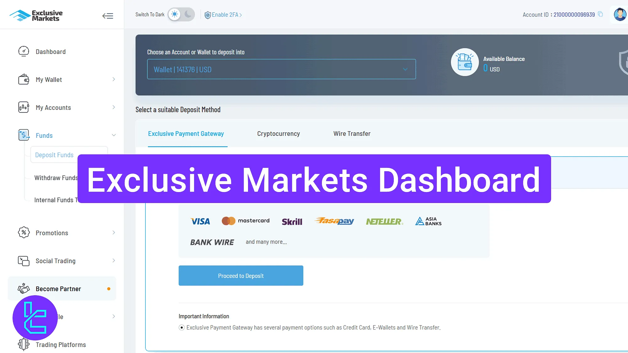 Exclusive Markets panel tutorial and visual guide