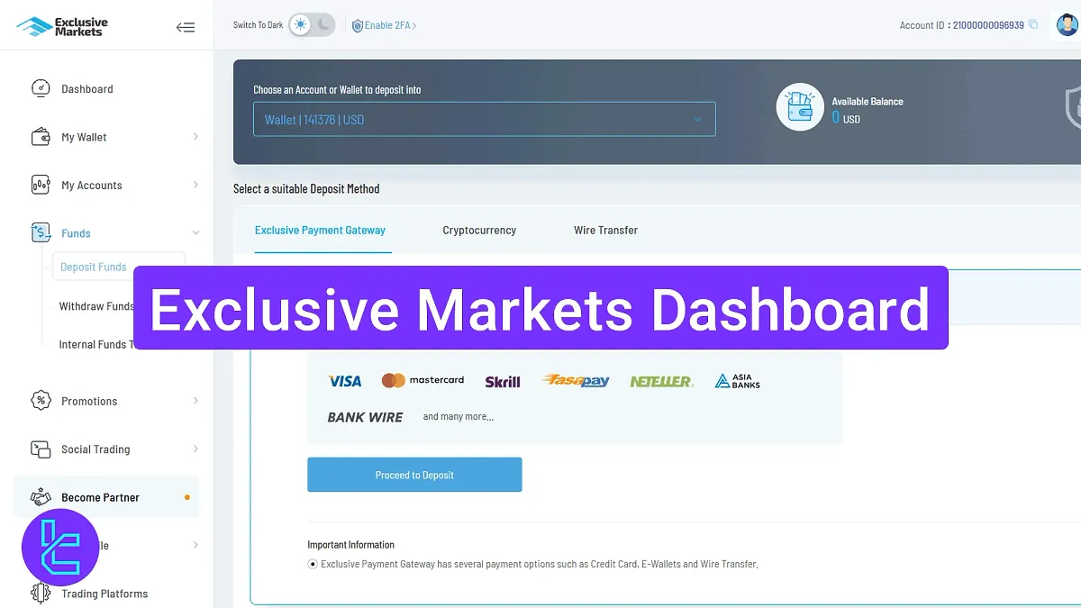 Exclusive Markets Dashboard 2025 [Profile, Transactions, KYC, and More]