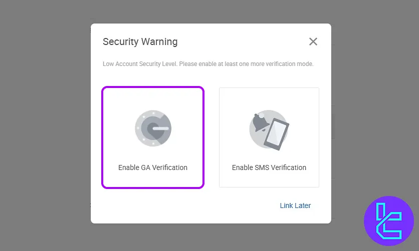 Enable 2FA for HTX Tether TRC20 payout