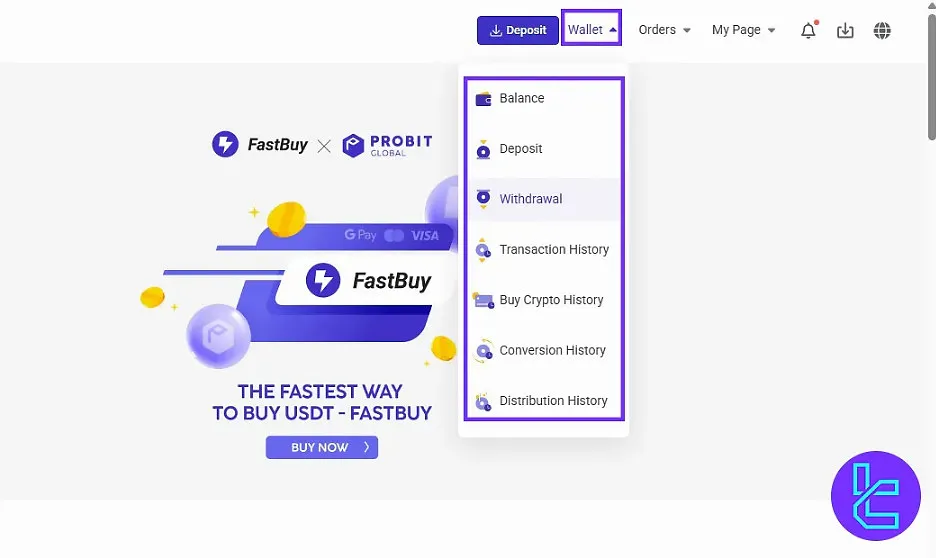 Probit wallet withdrawal