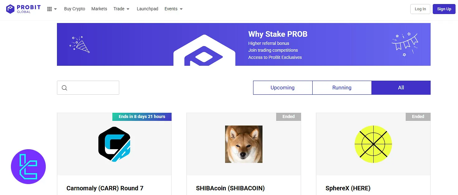 ProBit PROB staking bonus