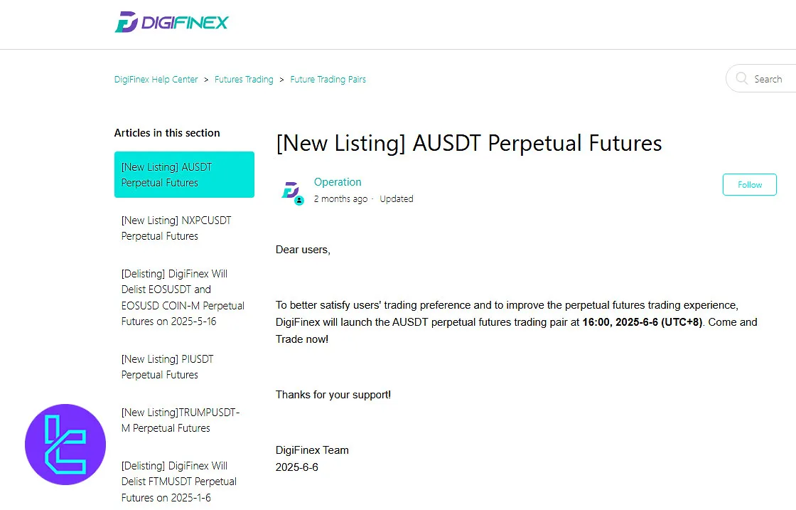 DigiFinex Future Trading