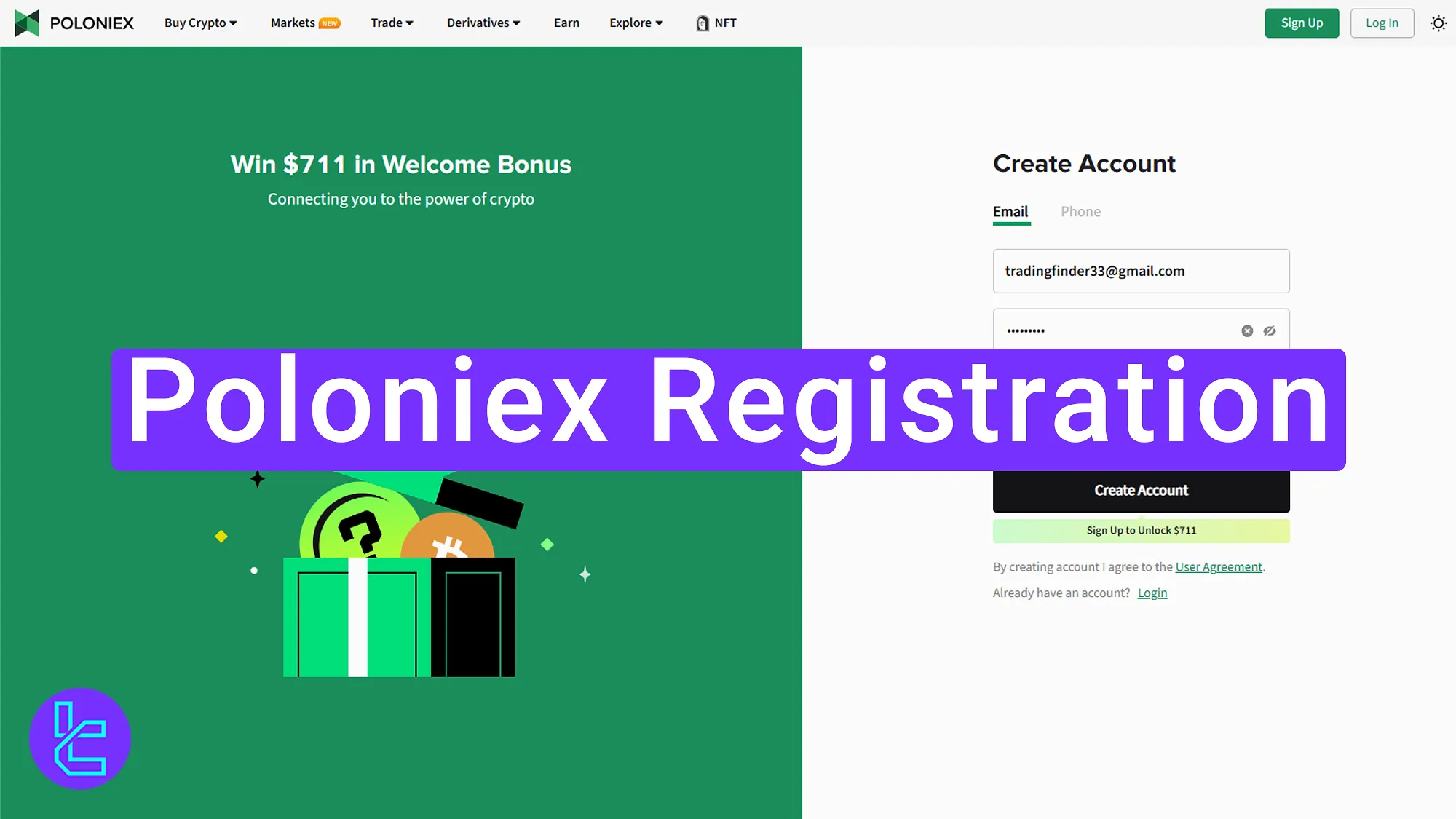 Poloniex registration