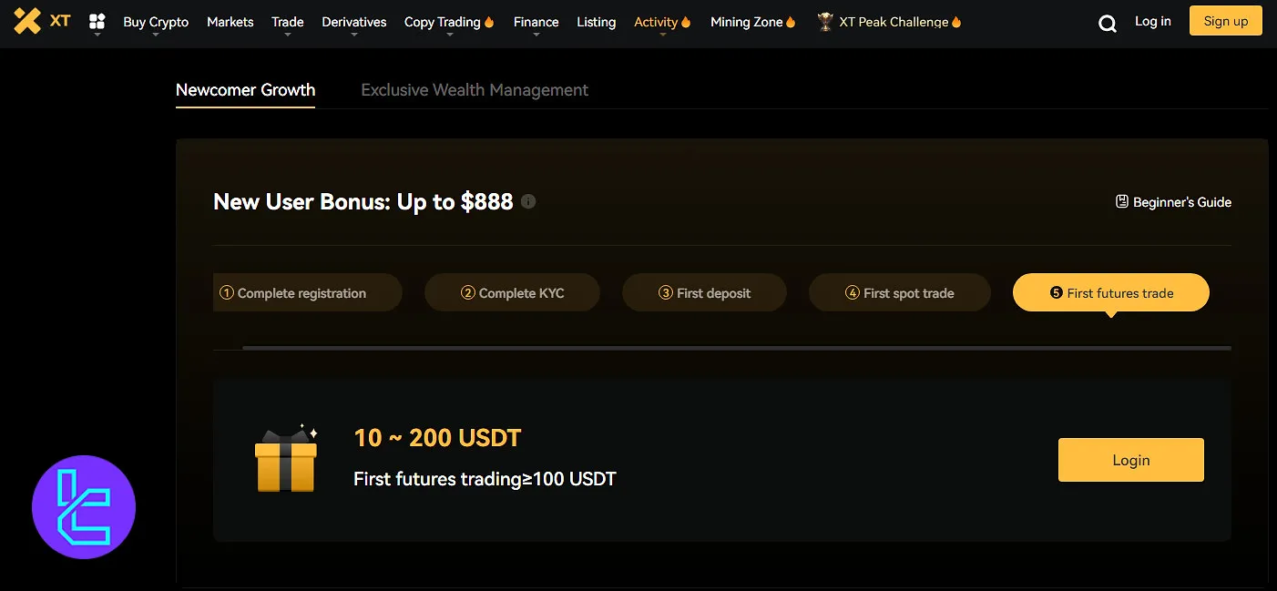 XT welcome bonus