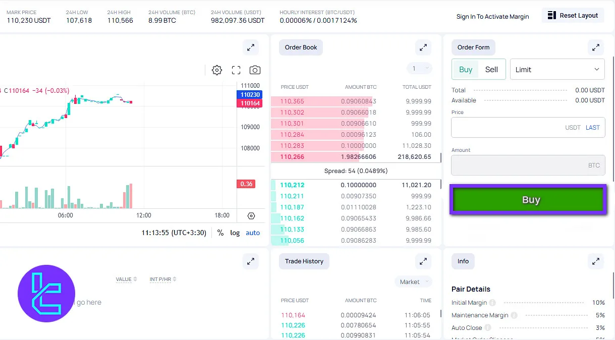 VALR trade confirmation