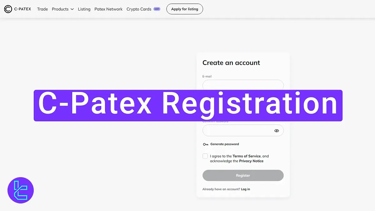 C-Patex Registration - Sign Up via Email & Password [4 Steps] 2025