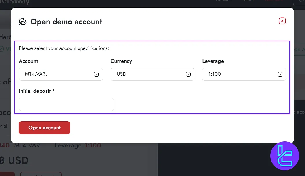 Trader's Way broker dashboard, transaction and archive log