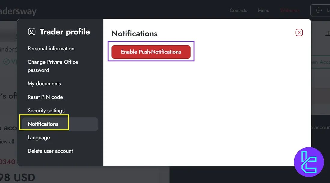 Traer’s Way panel notification