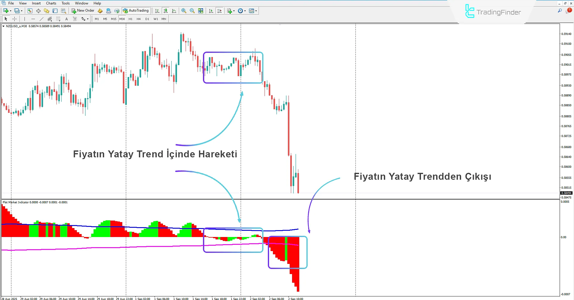 Flat Market Göstergesi İndir MetaTrader 4'te - [TradingFinder] 2