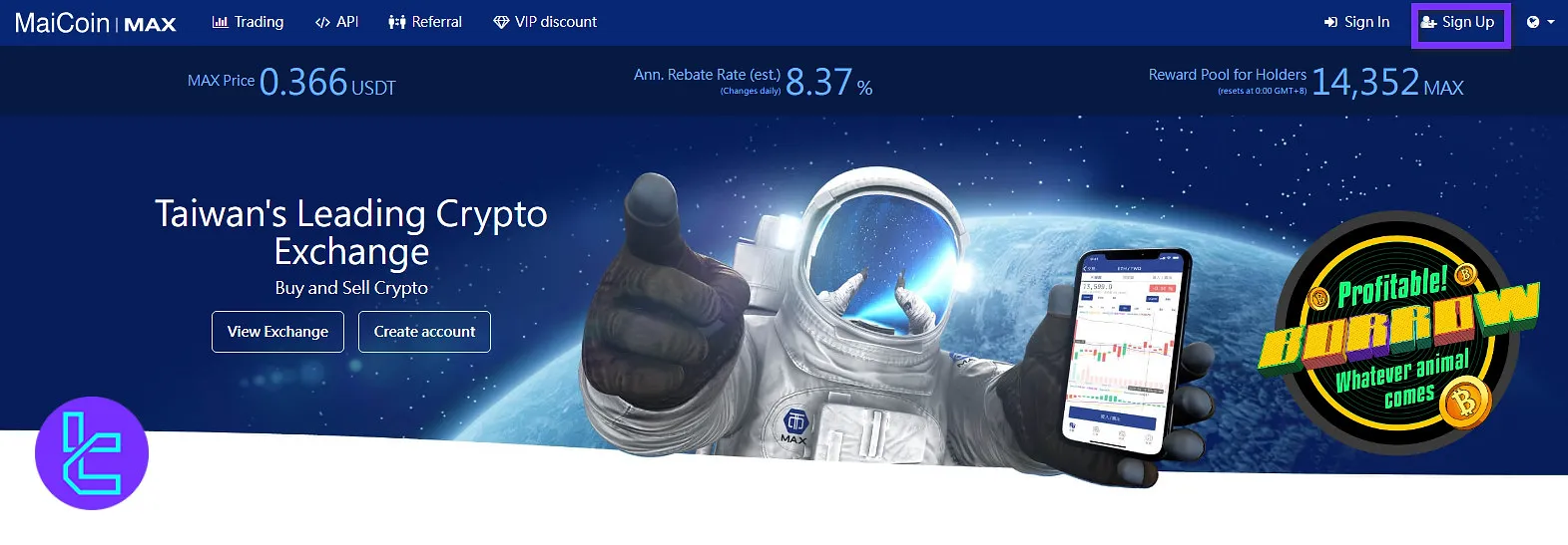 MaiCoin MAX sign up