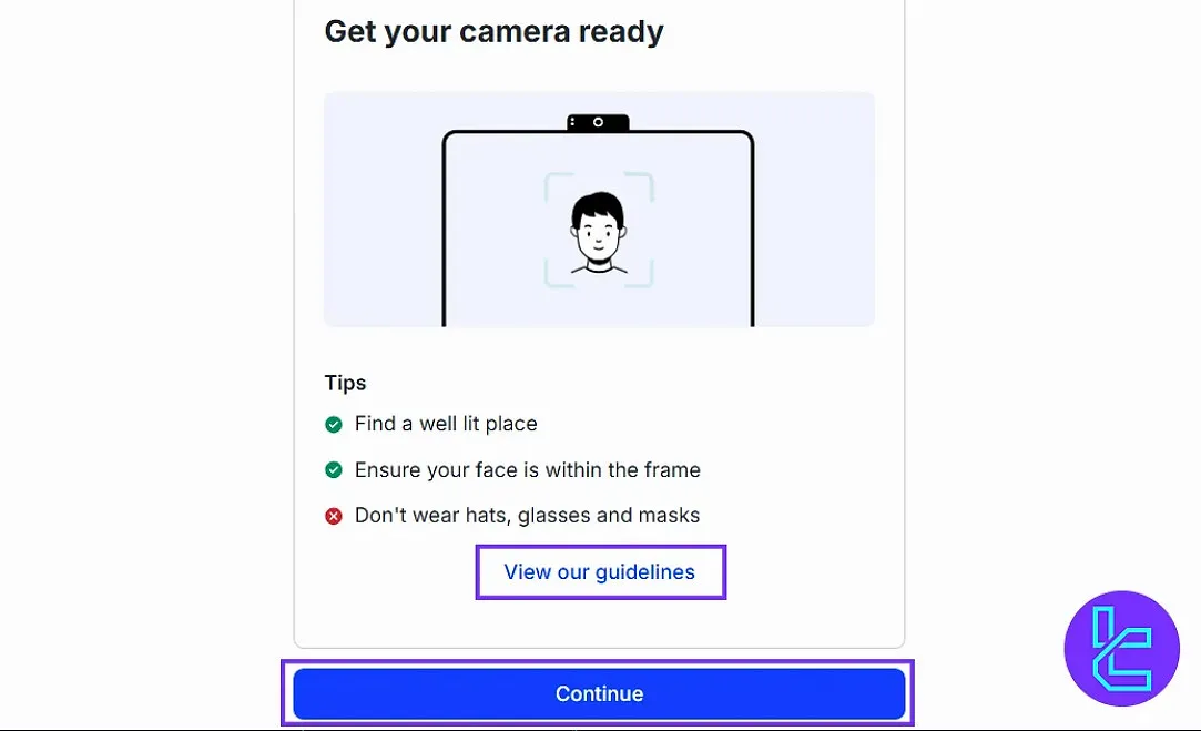 Pionex take selfie page