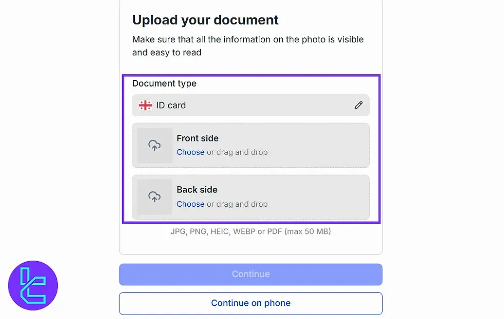 Pionex upload document