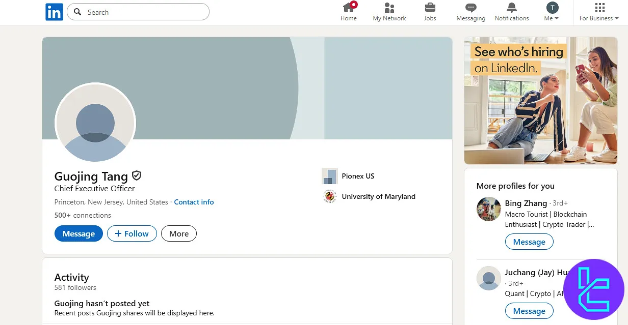 Guojing Tang LinkedIn