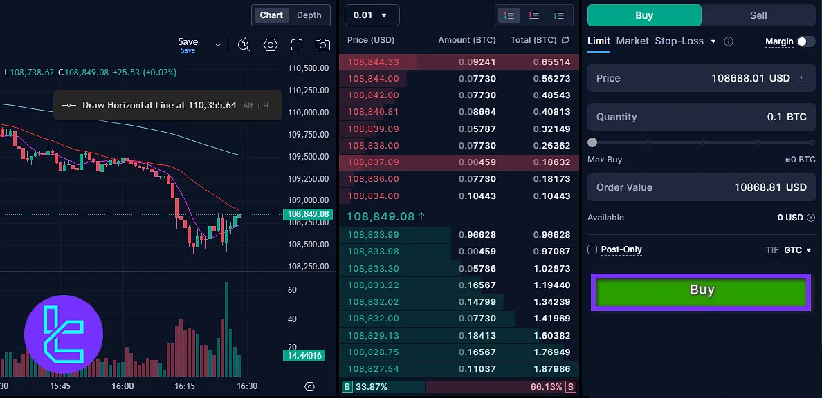 Crypto.com order confirmation