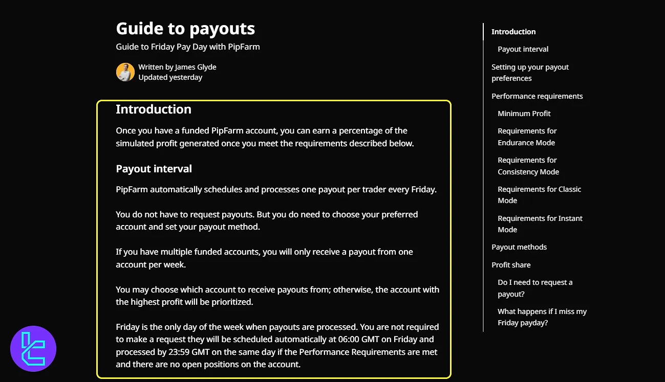 PipFarm payouts