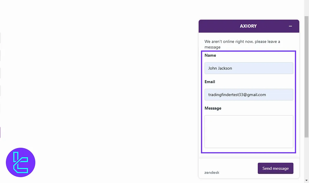 Accessing support features on the Axiory cabin
