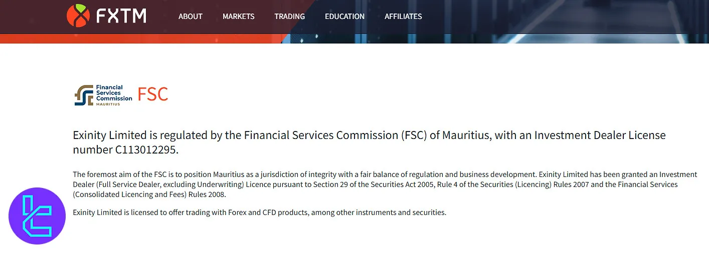 مجوز بروکر FXTM
