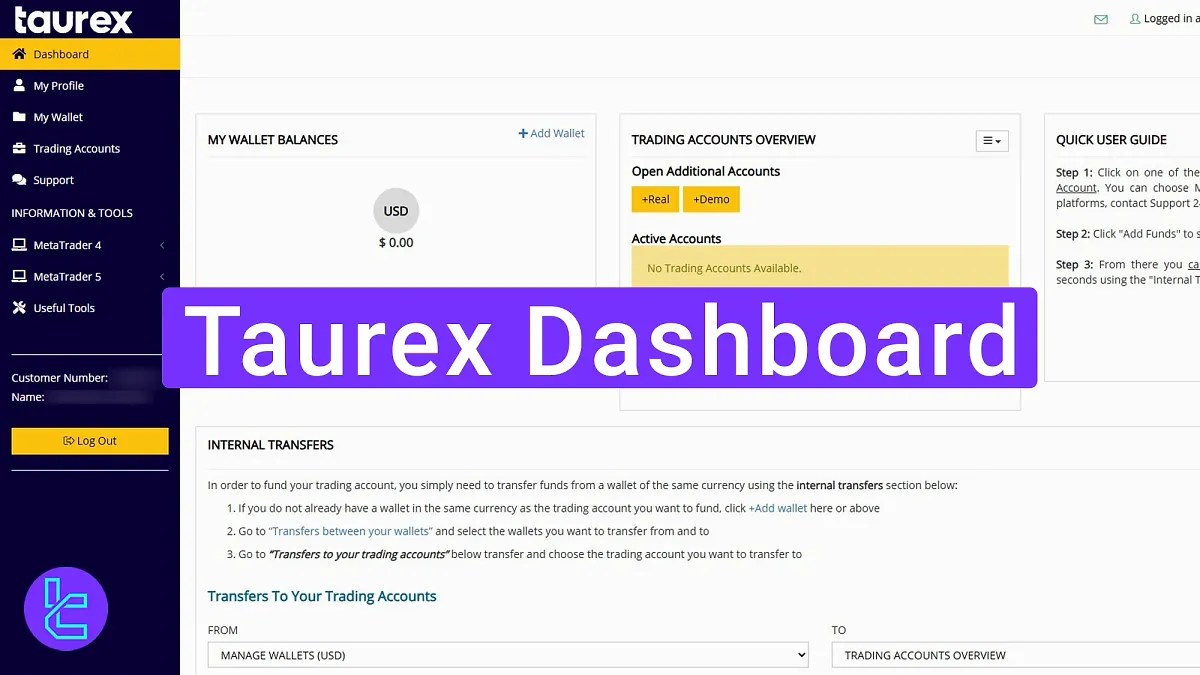 Taurex Dashboard 2025 [My Wallet, AI Support System, and More]