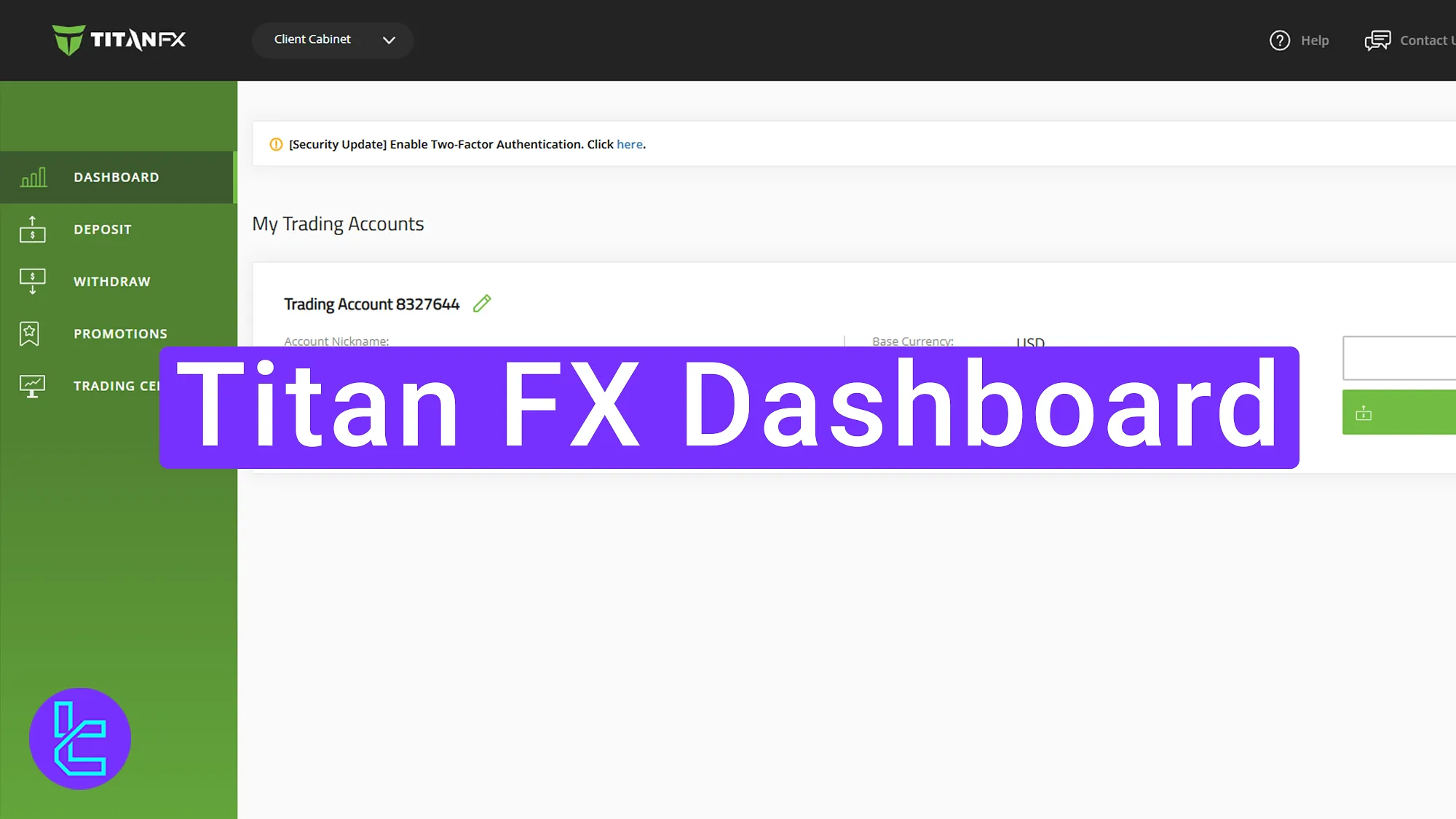 Titan FX Dashboard - Manage Live & Demo Accounts [10+ Sections] 2025