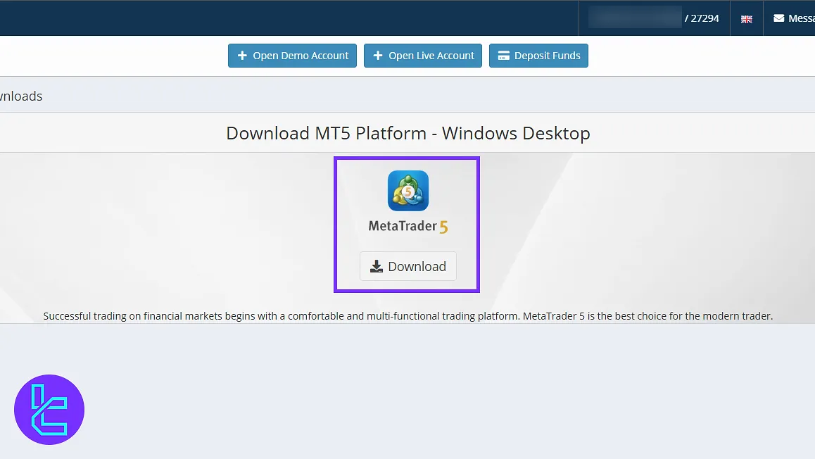 Downloads page on the Blackwell Global client portal