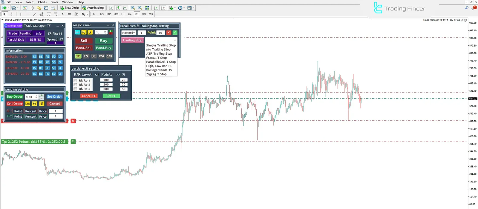 Trade management expert advisor