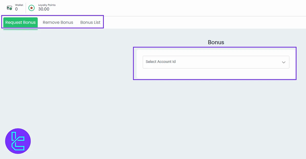 Fxview user panel, bonus section