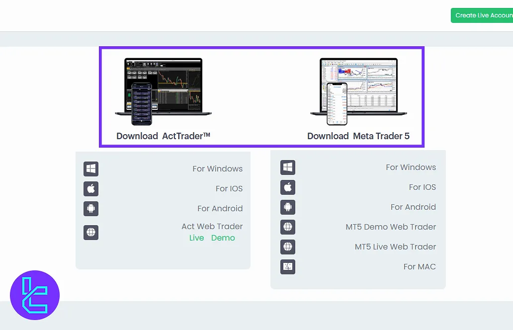 Fxview client portal platform download section