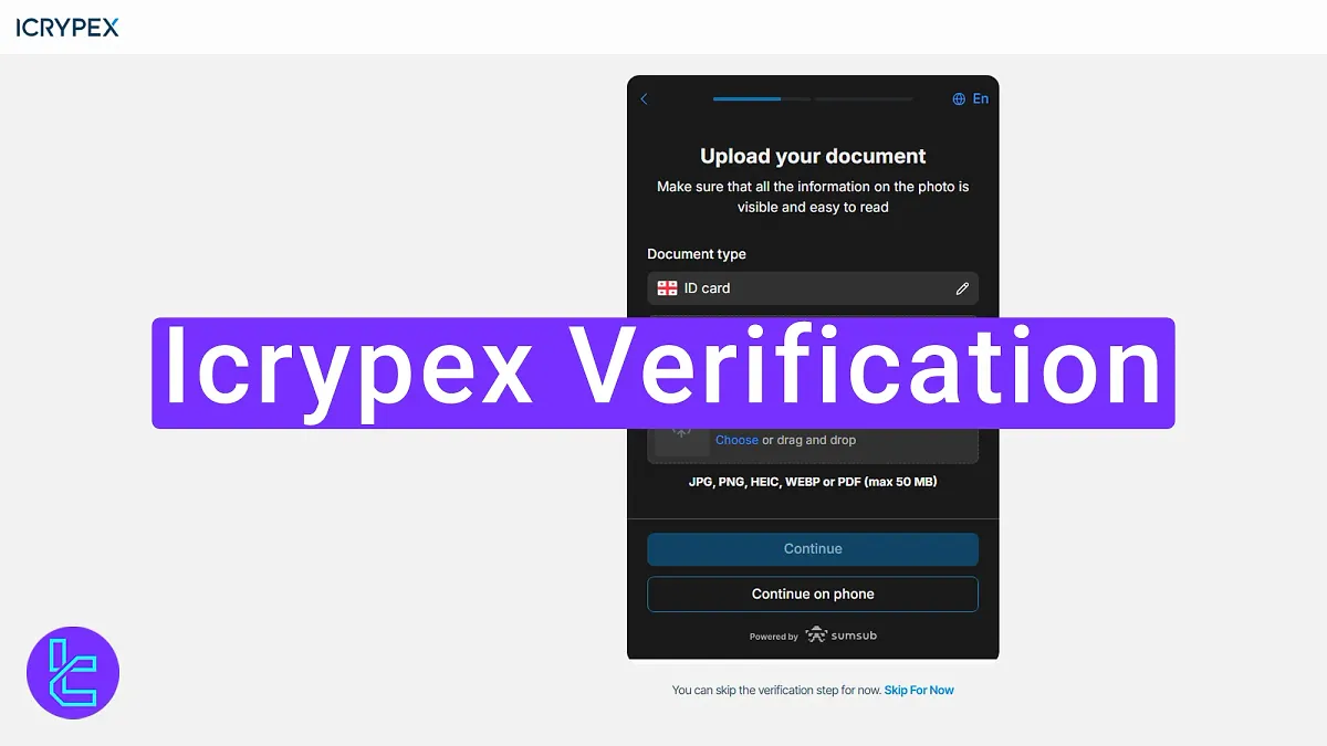 ICRYPEX Verification - ID card, Passport, or Residence Permit [4 Steps] 2025