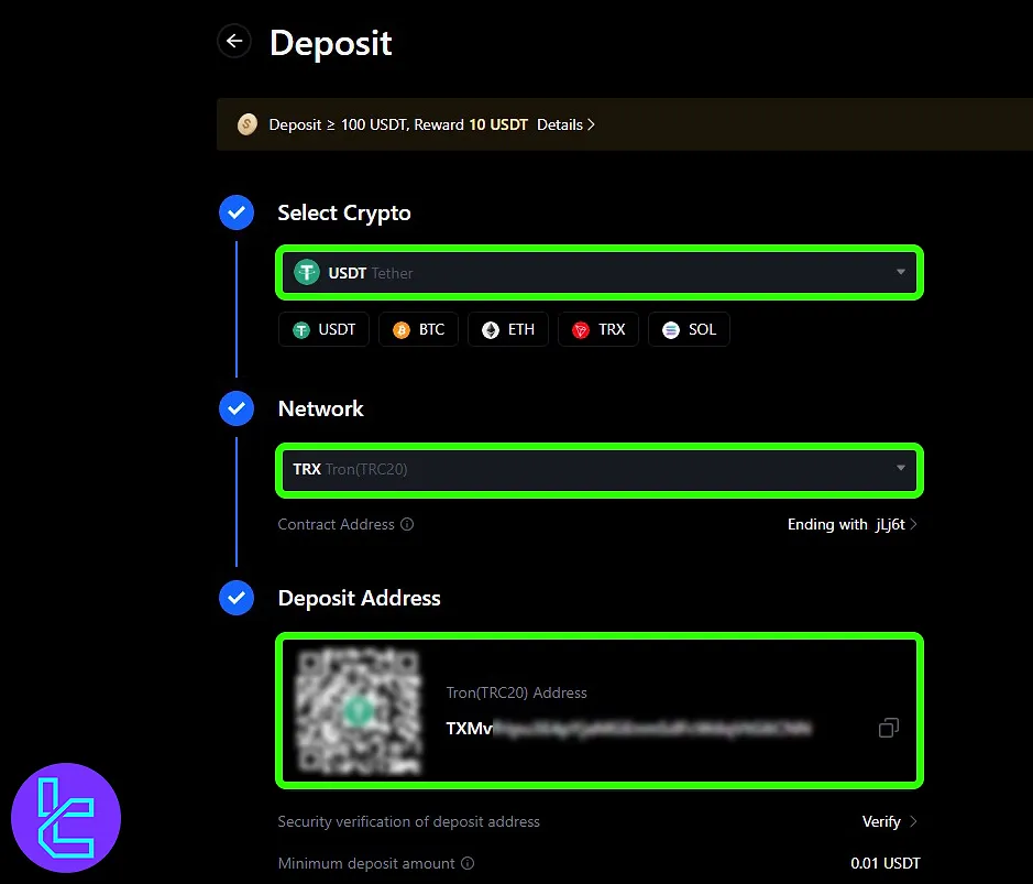 Tether TRC-20 network selected to fund MEXC