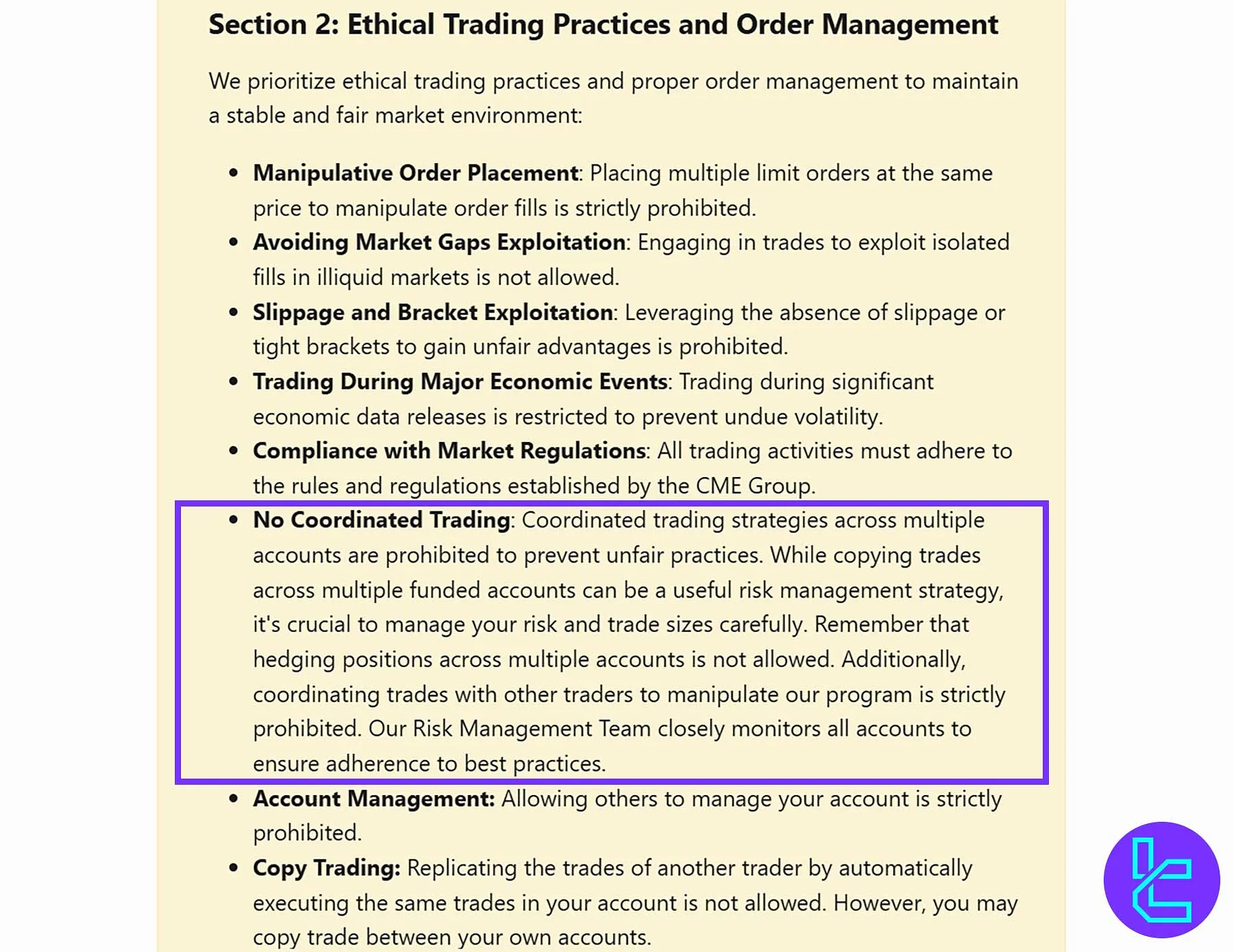 FundingFutures Hedging Rules
