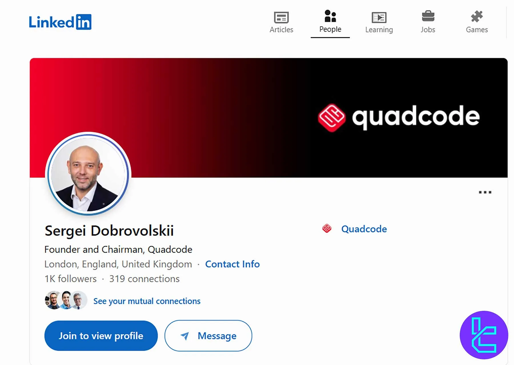 Quadcode Markets CEO