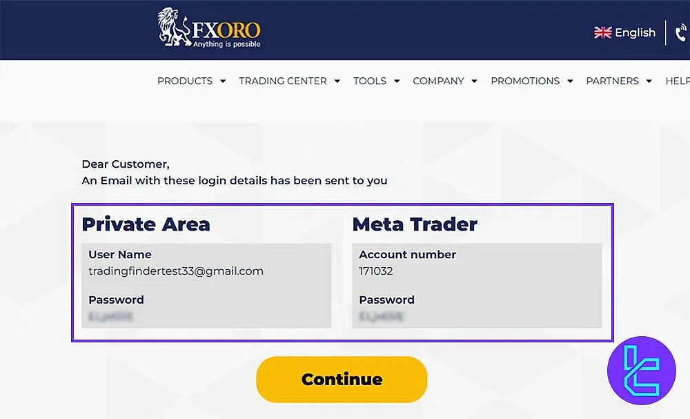 FXORO login details