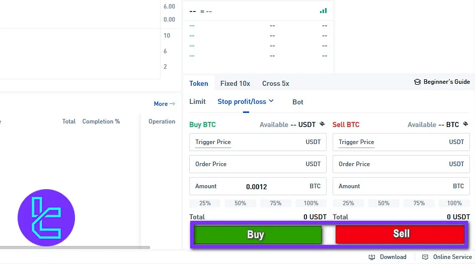 Bibox trade confirmation