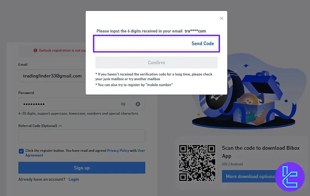 Bibox account verification