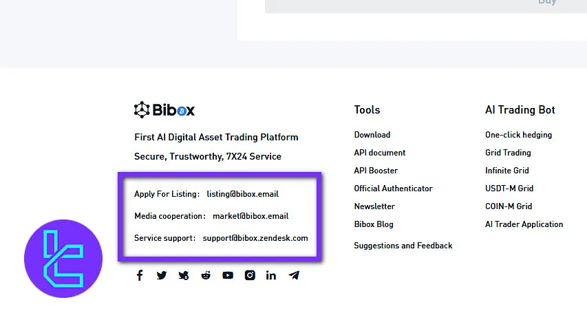 Bibox support